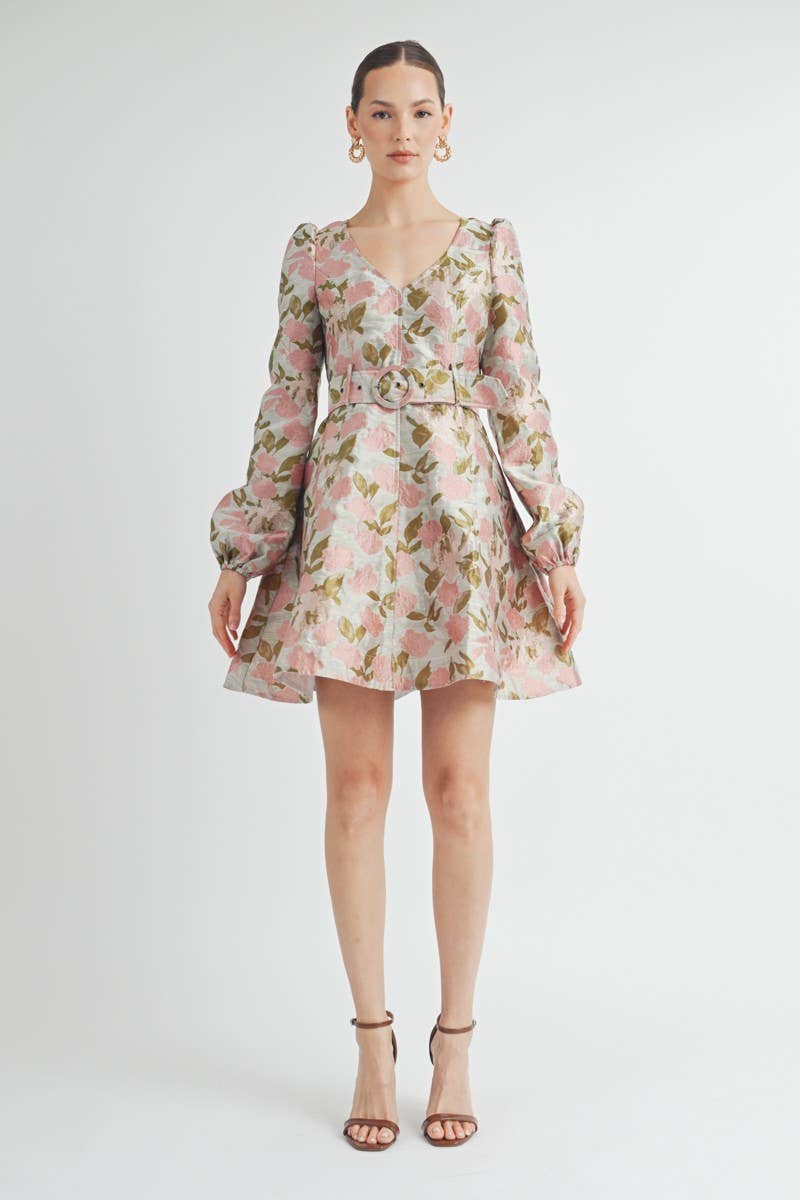 Aiblee Floral V-Neck Dress