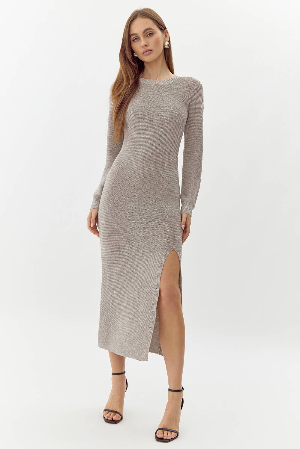 metallic long sleeve midi dress Buy Love & Roses Green Spot Metallic Long Sleeve Midi Dress from Next USA