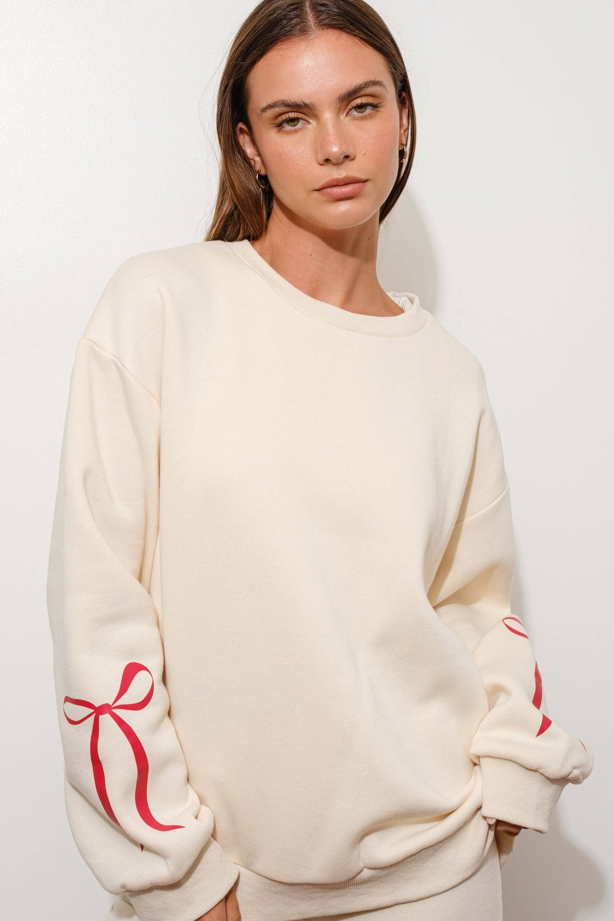 BOW SWEATSUIT SET