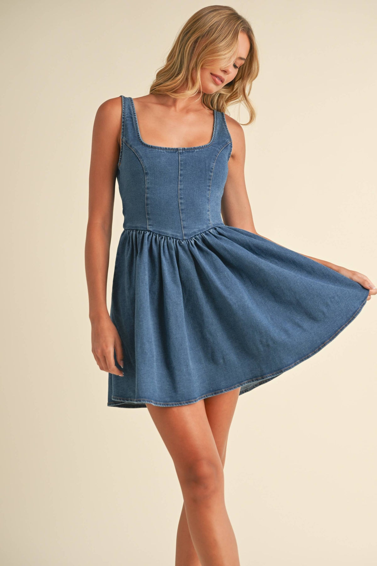 DENIM MINI DRESS