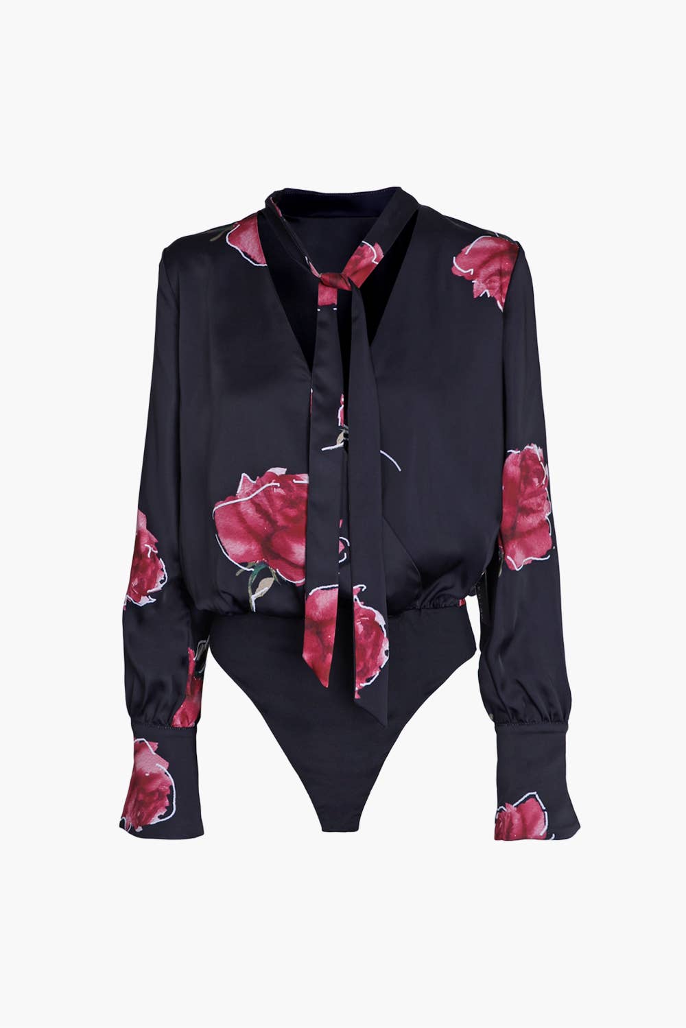 Floral Tie Neck Bodysuit