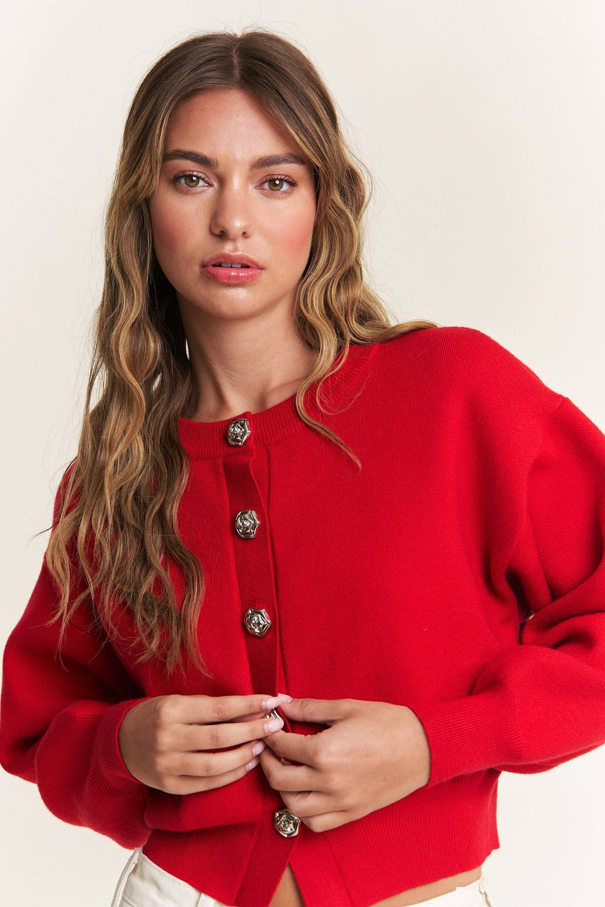 Red Rose Cardigan