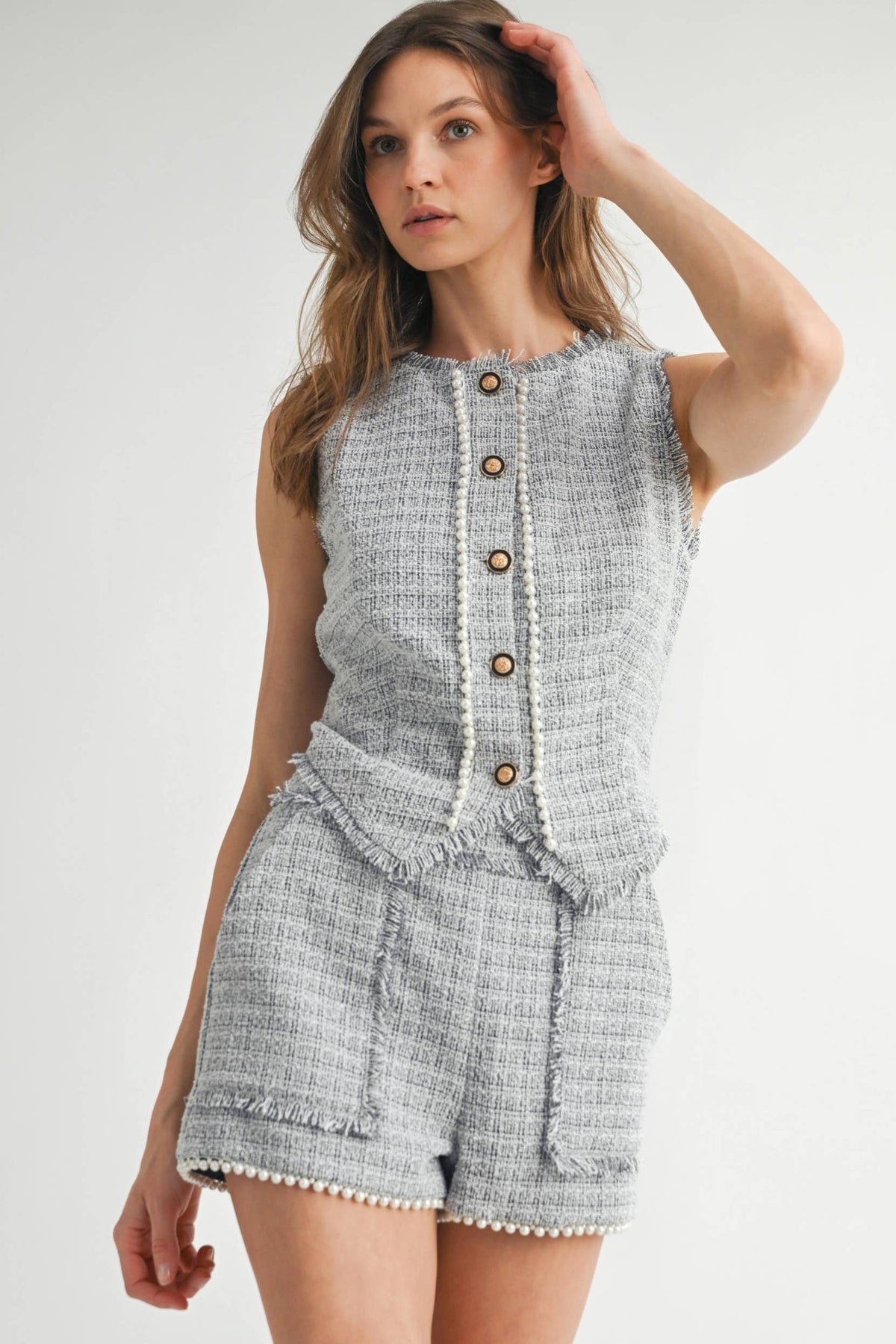 Tweed Shorts Set