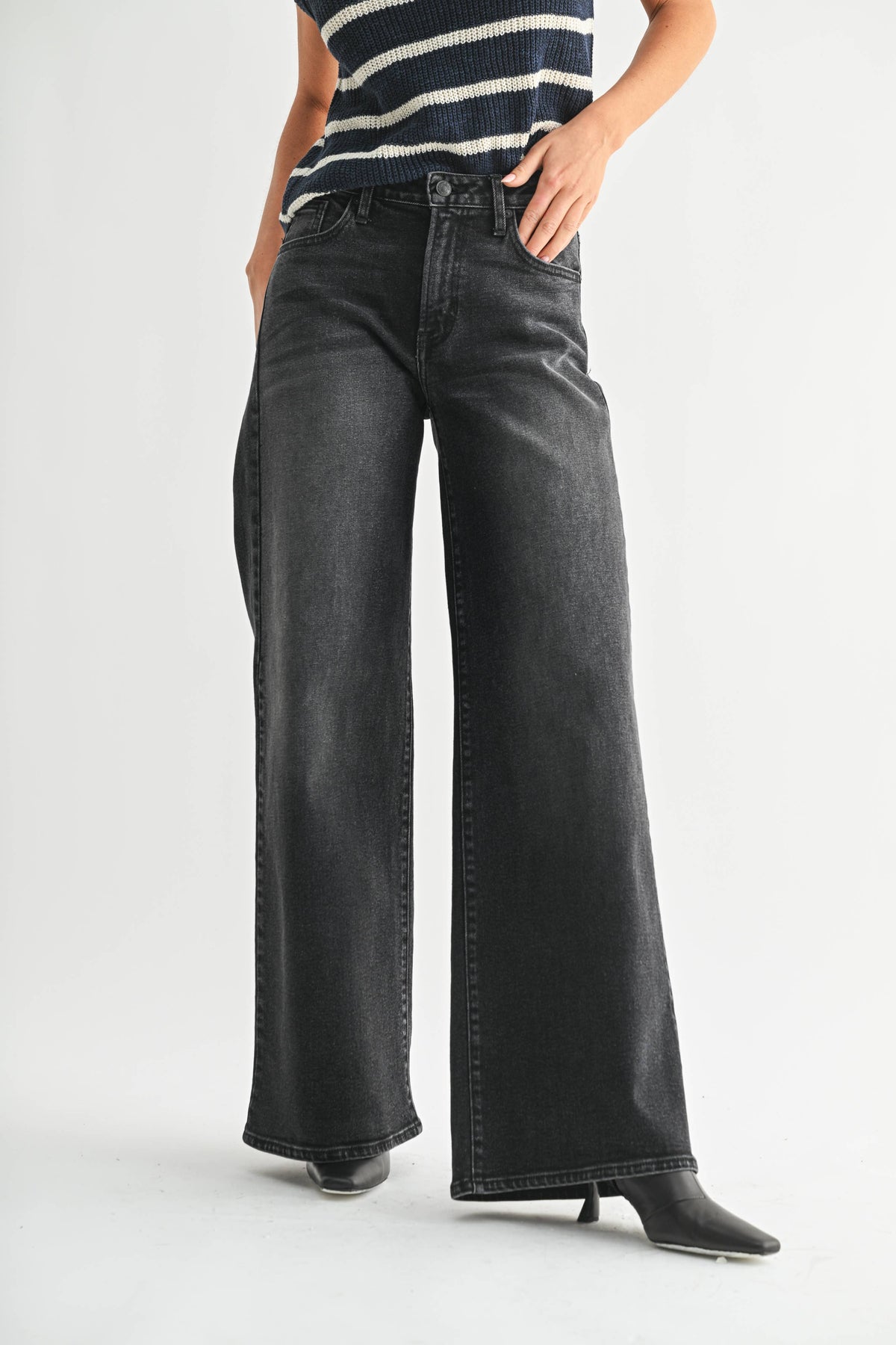 Black Wide Leg