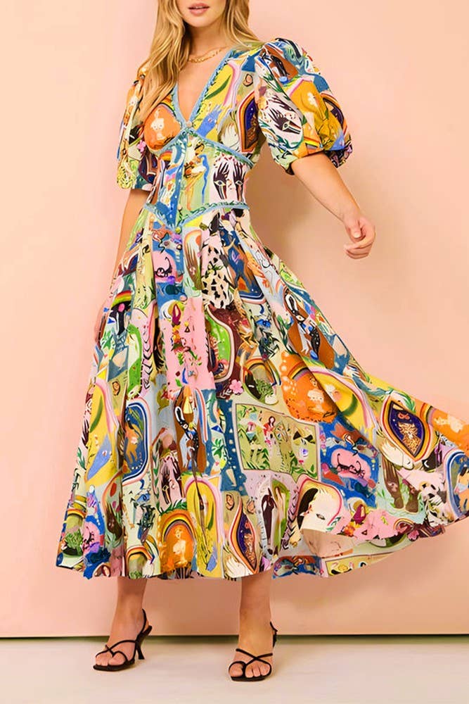 Multicolor Maxi Dress