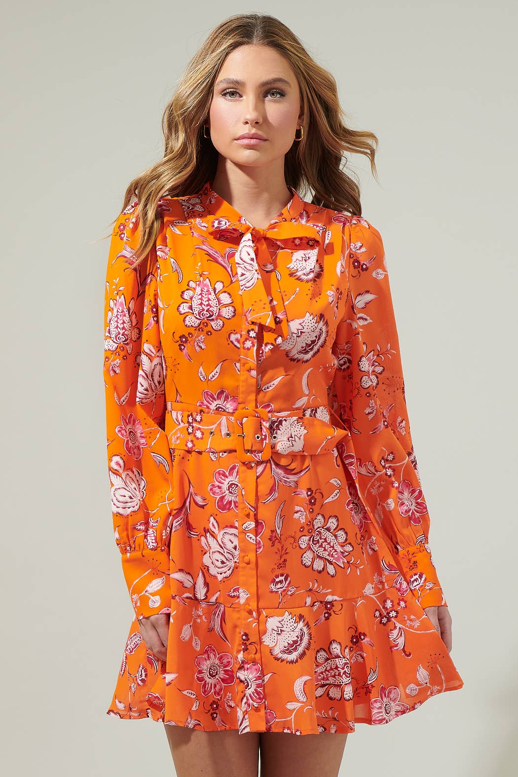 Orange Floral Mini