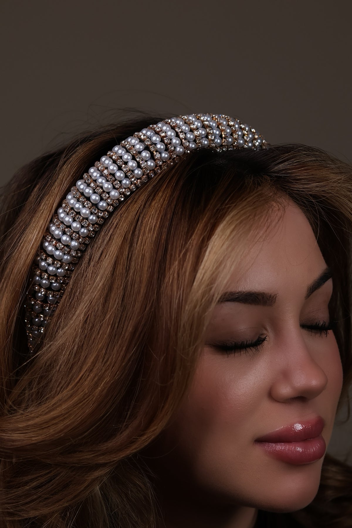 Pearl and Crystal Head Band