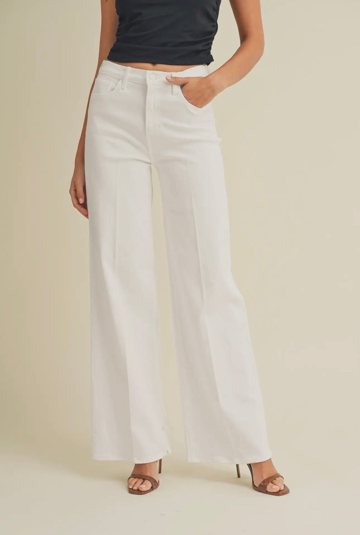 White Palazzo Jeans