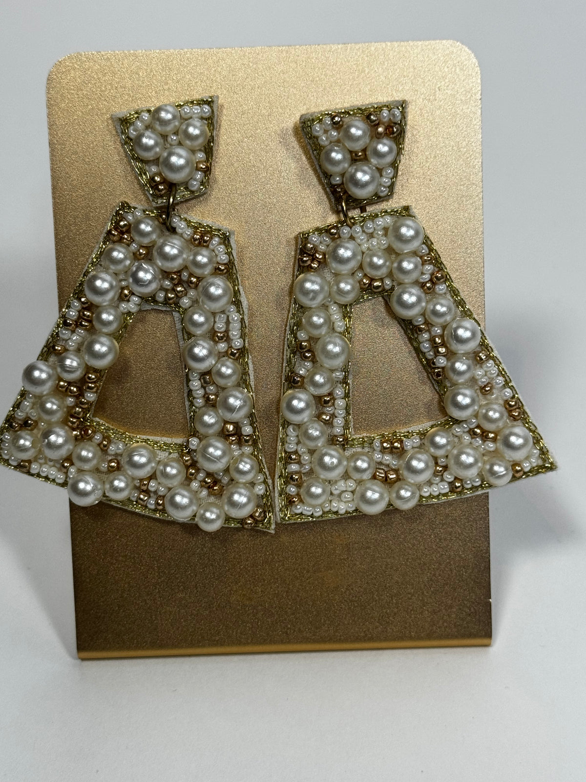 Beaded Trapezoid Earings