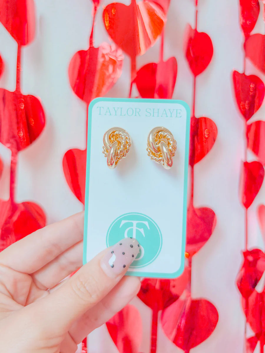Gold Knotted Studs