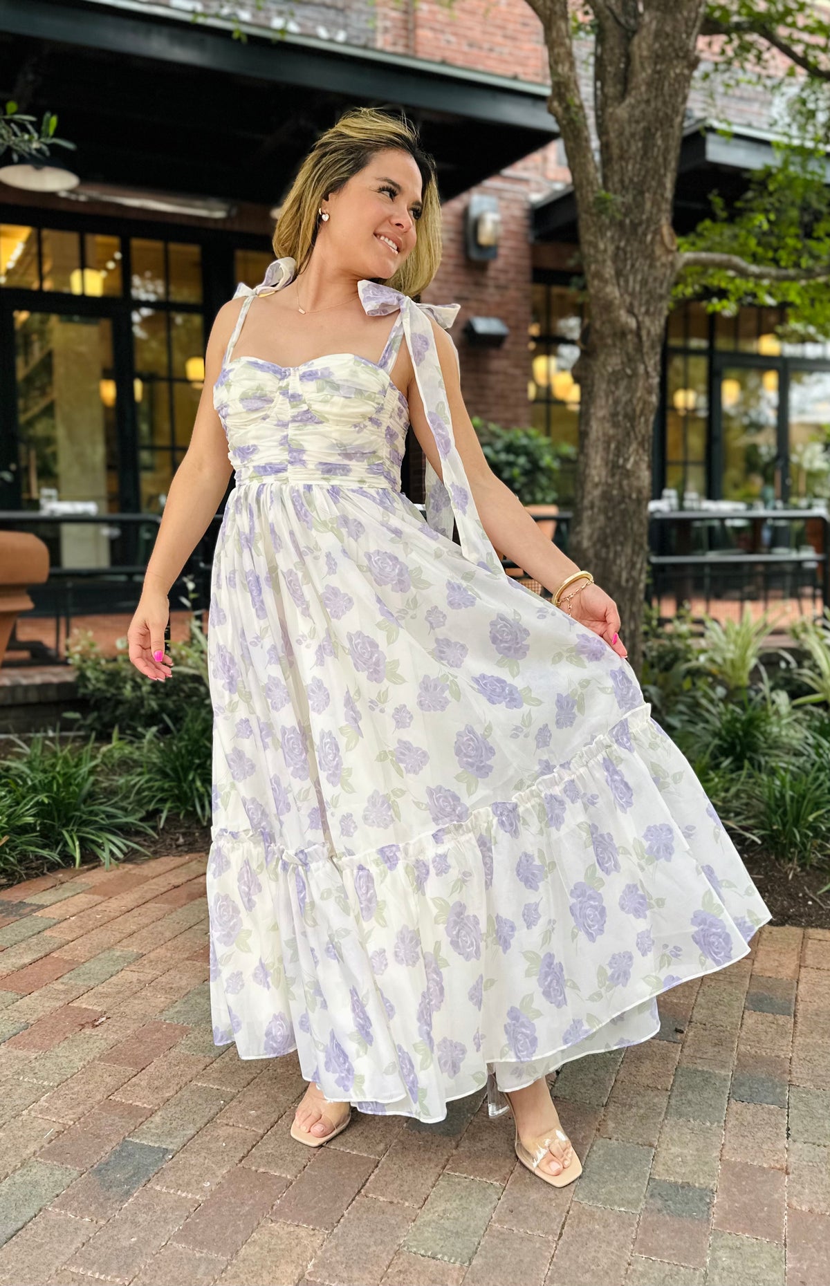 THE ALEXA FLORAL MIDI DRESS