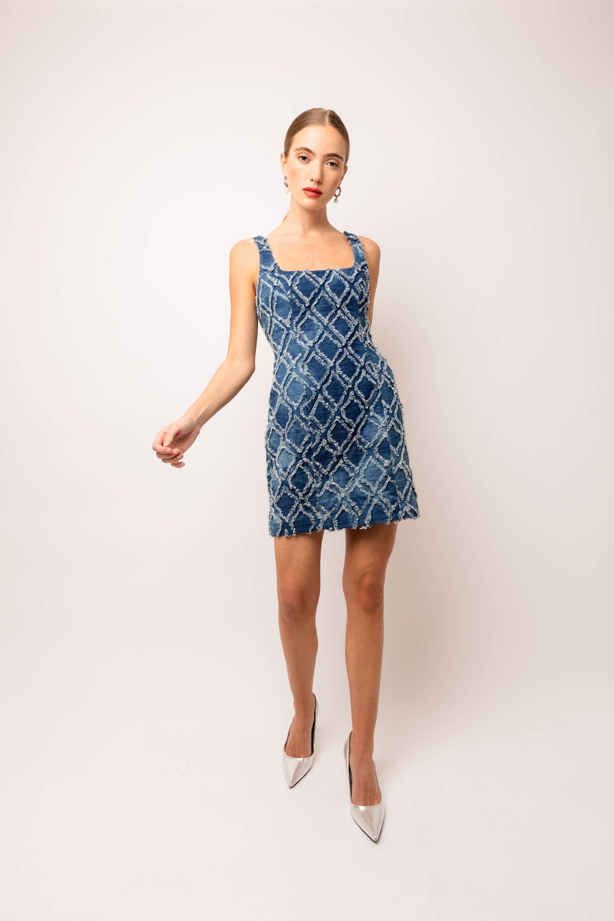 Diamond Denim Mini – GO GO BOUTIQUE Diamond Denim Mini – GO GO BOUTIQUE