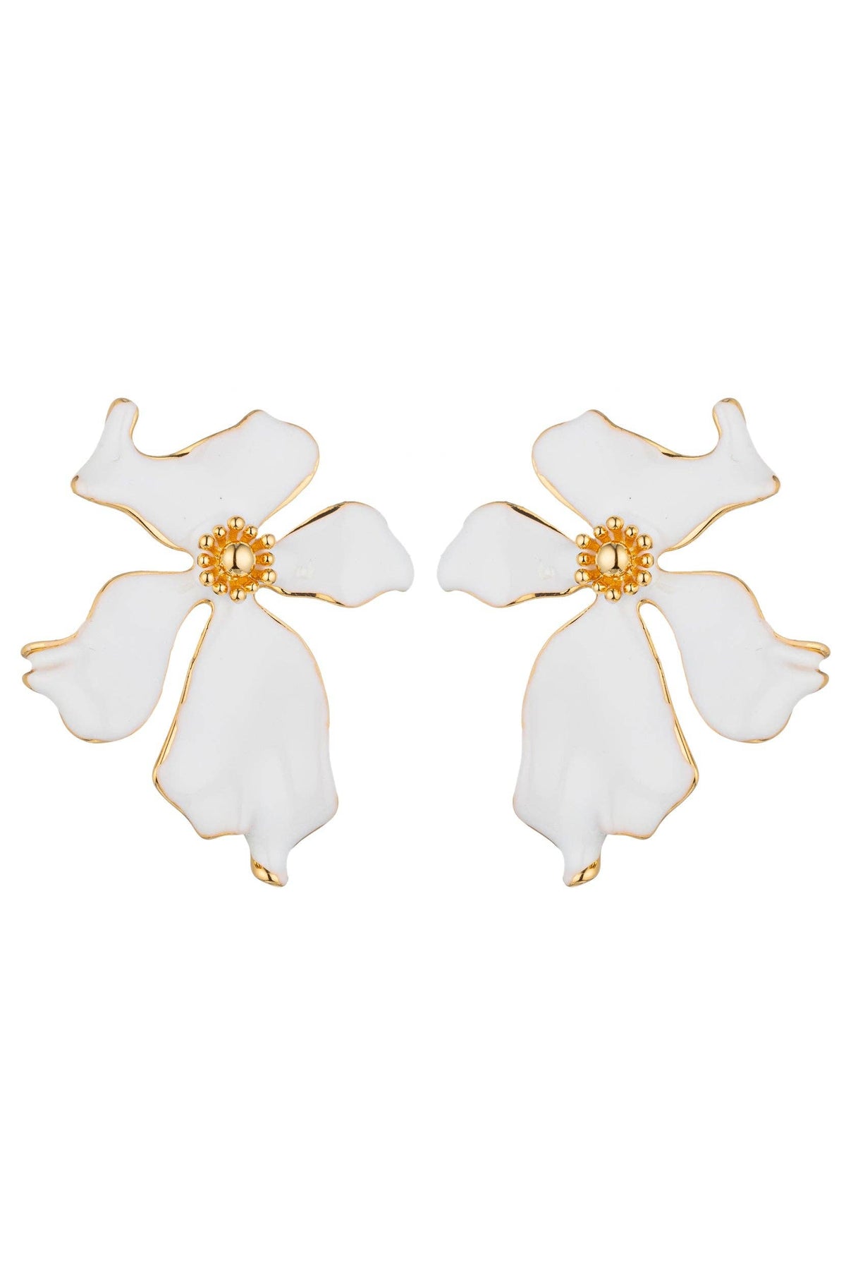 Olivia White Flower Earring