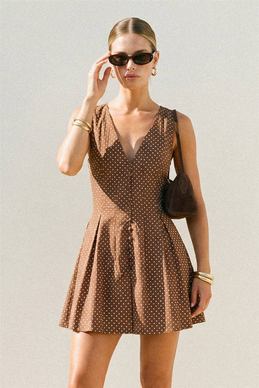 Polka Dot Flare Dress