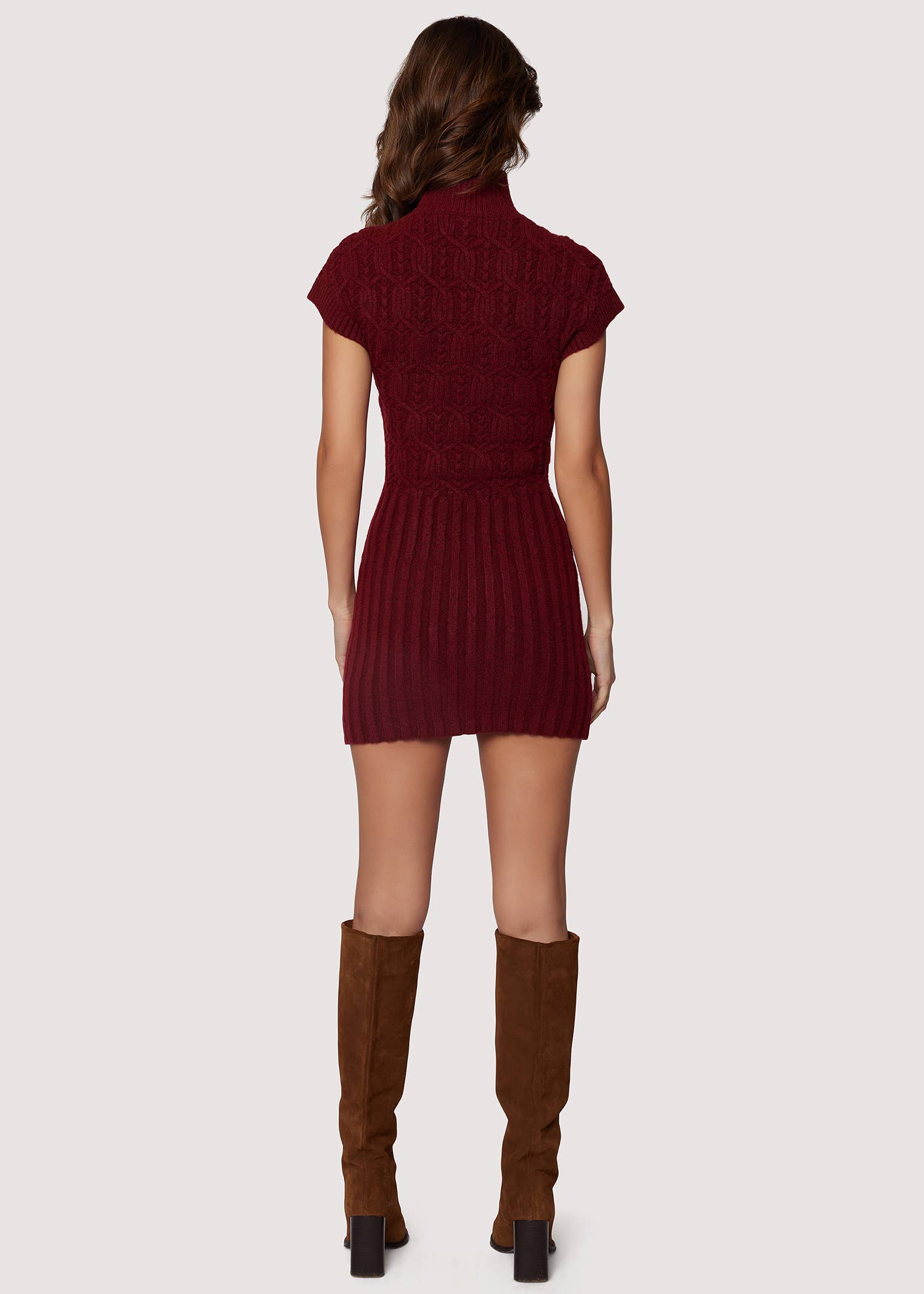 Burgundy Sweater Dress - Main Image