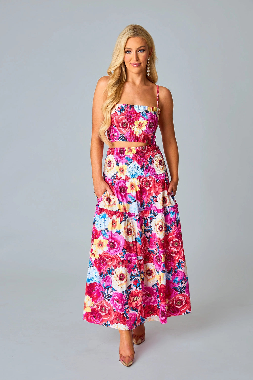 Two Piece Floral Maxi  Set